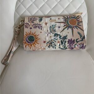 Brahmin Multicolor Embossed Leather Wristlet